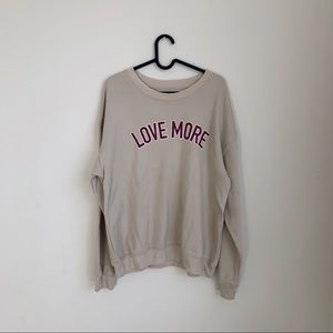 Zoe + Liv Oatmeal crew neck sweatshirt